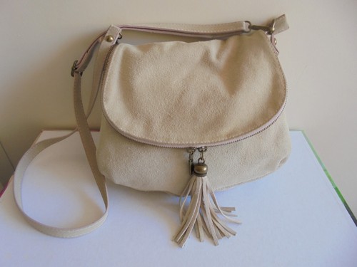 Sac pochette bandoulière - , daim