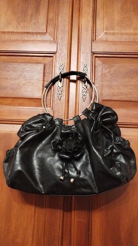 Sac main noir - à, rose